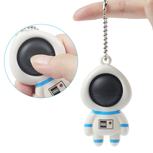 Push Bubble Spaceman Bag Nyckelring Liten Silikon Anti-stress leksak