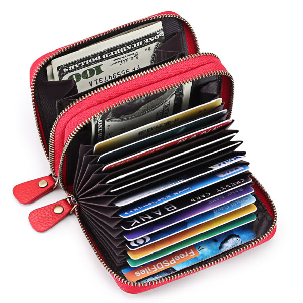RFID-skyddad mjuk, kompakt kreditkortsplånbok