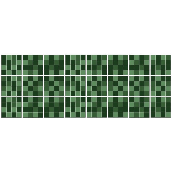 Självhäftande Kakeldekor 30-pack mörkgrön Mosaik