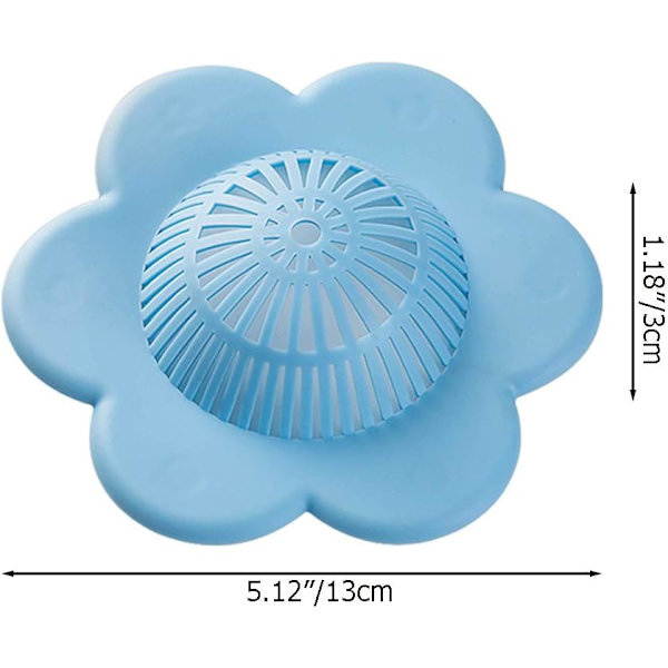 Silikonhårpropp Cover, badkar och duschavloppsskydd med sugkopp Set om 4