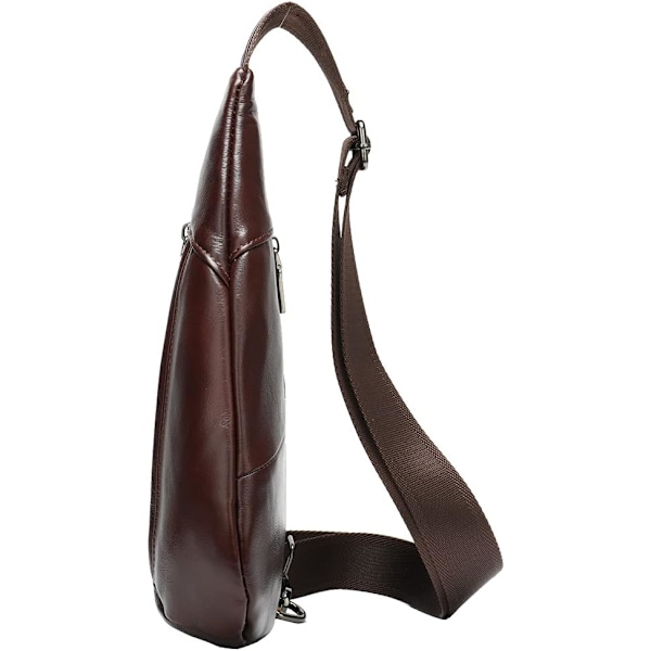 Axelremsväska i läder Crossbody Herr Dam Resor Utomhussporter, Ryggsäck