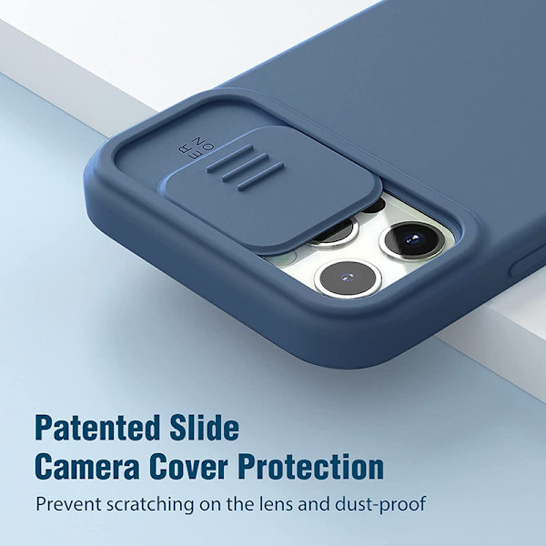 iPhone 12 pro max Slide Camera Protect Cover Blå