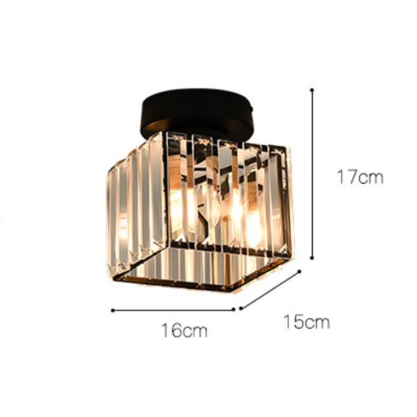 Enkel modern LED-kristall taklampsskärm lyxlampskärm cre