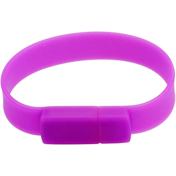 Bärbar vattentät armbandsdesign USB blixt, lila 128GB