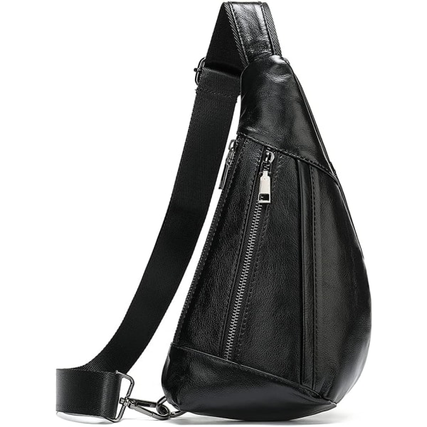 Axelremsväska i läder Crossbody Herr Dam Resor Utomhussporter, Ryggsäck