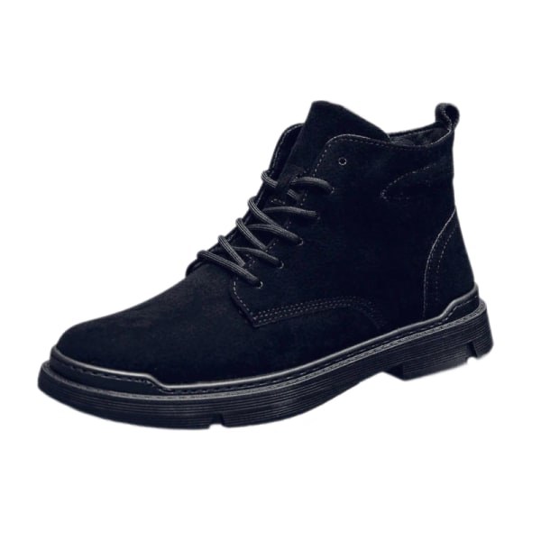 Casual för män Komfort Högtopp Ankel Boot Walking Fashion Svart 43