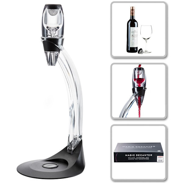 Wine Aerator Magic Decanter Deluxe med Stativ Lyx Wine Decanter Decanter Wine Pourer