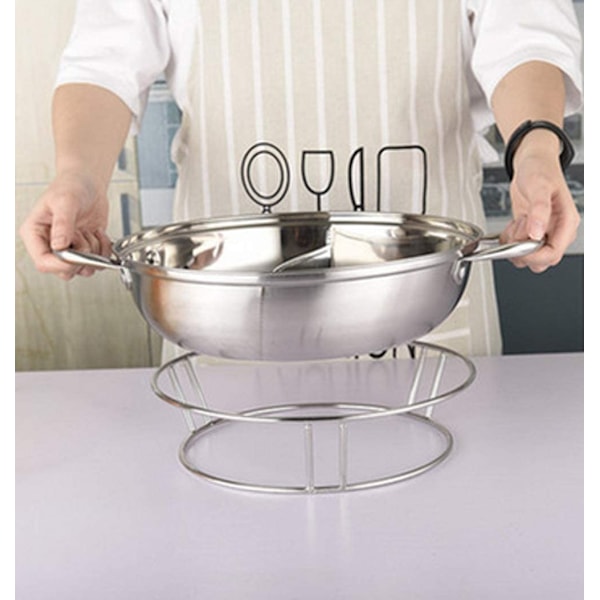 Wokring/dubbelt fast grytställ Woktillbehör (8.66,10.2in)