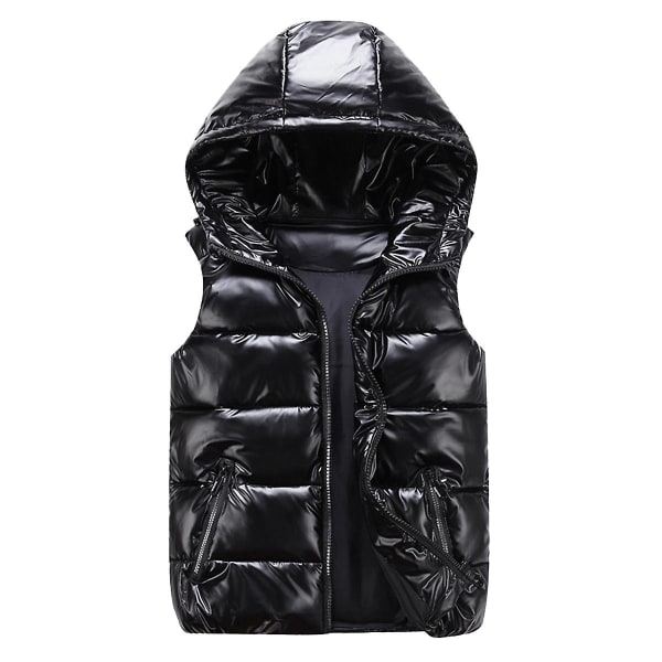 Sliktaa Unisex Shiny Waterproof Jacka Lättviktsväst Black S