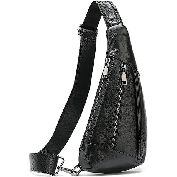 Axelremsväska i läder Crossbody Herr Dam Resor Utomhussporter, Ryggsäck
