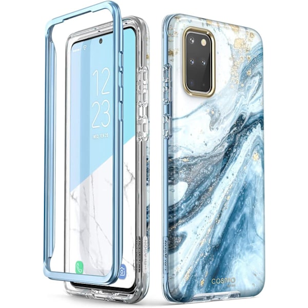 Samsung Galaxy S20+ Plus Glitter Protective Bumper Case Blå