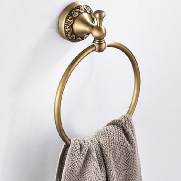 Antik mässing handduksring Retro handdukshängare Hårdvara hängande handdukshängande ring för badrum rostsäker