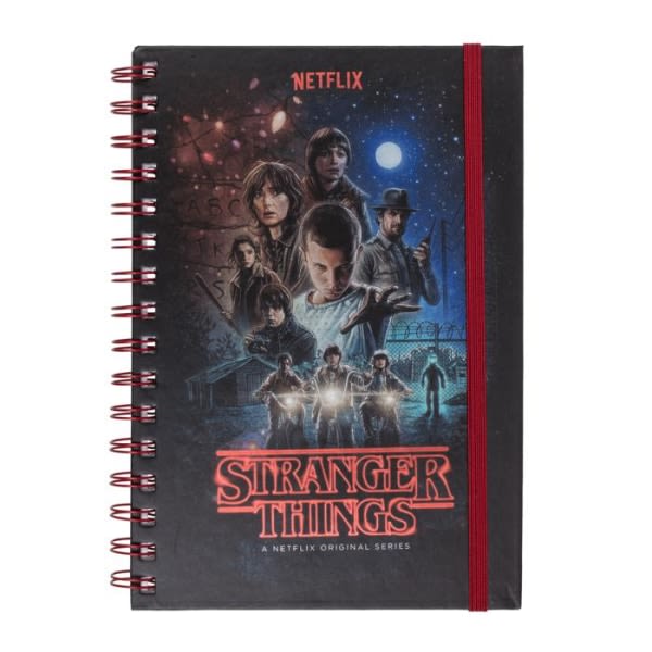 Stranger Things Skrivbok / Anteckningsbok / Dagbok Svart