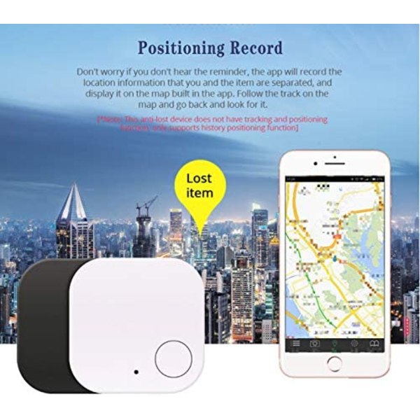 4-pack Bluetooth/GPS Tracking Locator, svart, vit, röd, grön)