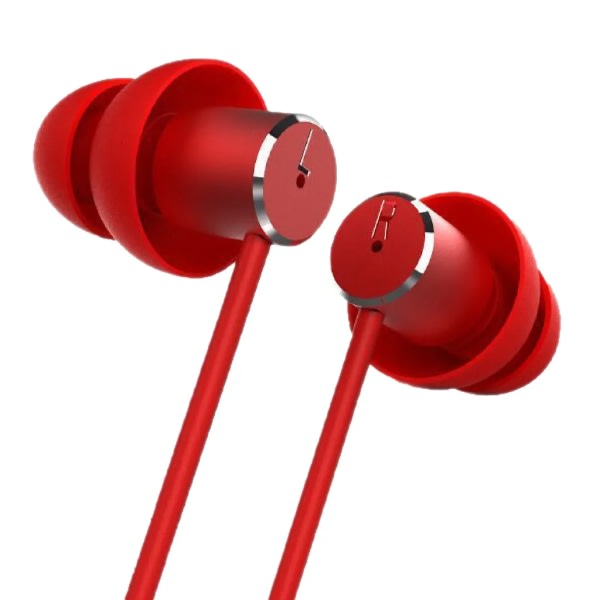 3,5 mm trådbundna hörlurar 9D ljud Tpe-kabel In-ear sovhörlurar för spel Livestreaming Röd
