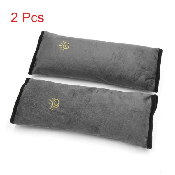 2-pack bilbälte Kudde Axelrem Cover Grå
