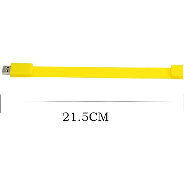 Bärbar vattentät armbandsdesign USB blixt, gul 128 GB