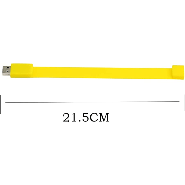 Bärbar vattentät armbandsdesign USB -blixt, gul 32 GB