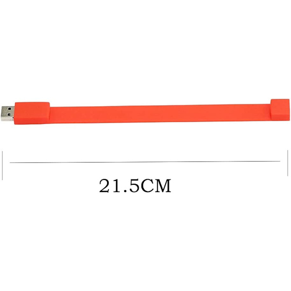 Bärbar vattentät armbandsdesign USB blixt, röd 128GB