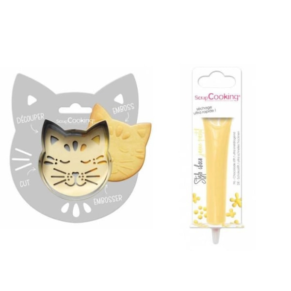 Cat Relief Cookie Kit + pastellgul chokladpenna