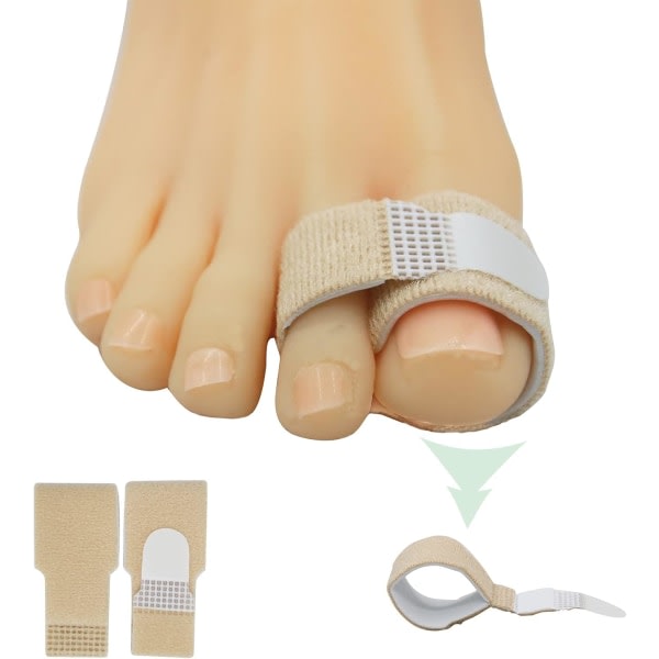 8 st Tyg Hammer Toe Wraps, Tåbandage Brace, Toe Corrector