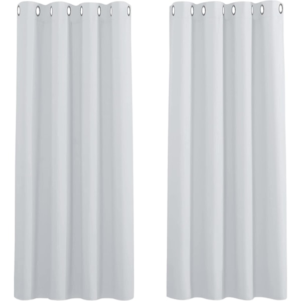 2 st mörkläggningsgardiner (Vita 132*60cm)