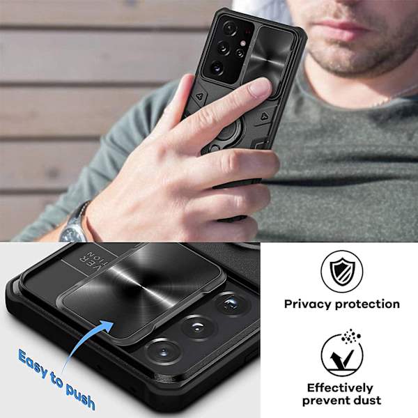 Samsung Galaxy S21 Ultra Anti-Slip Protection case Svart