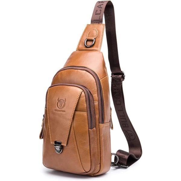 Axelremsväska i läder Crossbody Herr Dam Resor Utomhussporter, Ryggsäck