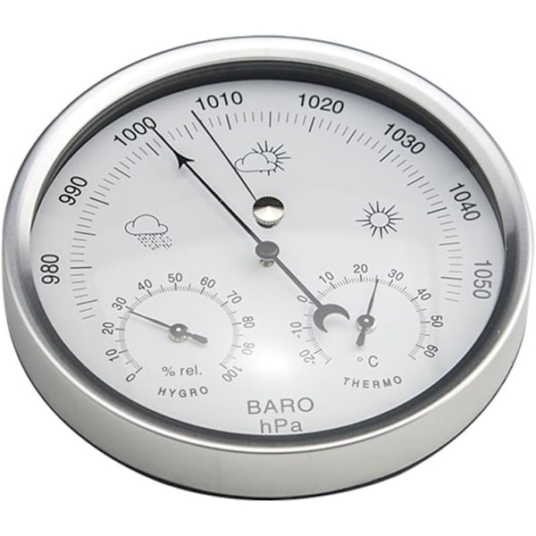 Väderstation Analog Dial Barometer med termometer Hygrometer Barometrisk tryckmätning