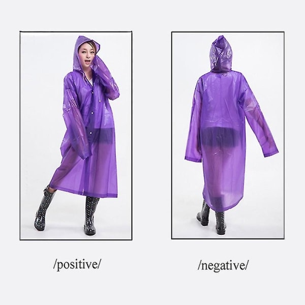 Anti-läckage förtjockad vattentät regnkappa resor utomhus vandring poncho regnkappa huva regnjacka