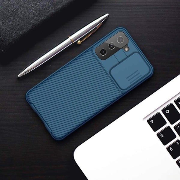 Samsung Galaxy S21 Slide Camera Protect Cover Blå