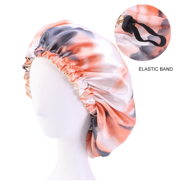 Tie-dye simulering silke cap (orange - barn 28cm)