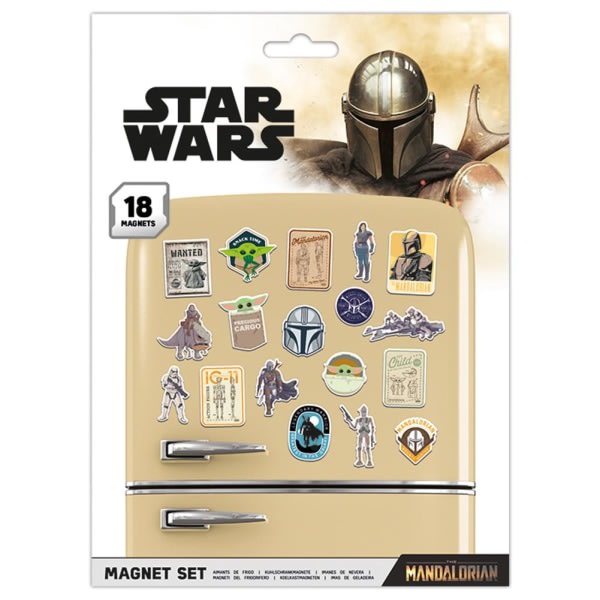 Star Wars: The Mandalorian Set (paket med 18) 60 mm Flerfärgad 60 mm x 50 mm