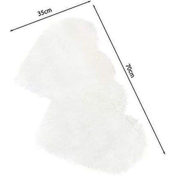Faux fårskinnsmatta Faux Fleece Matta Fluffig Mjuk Långt Hår Dekorativ Stolsdyna Soffa