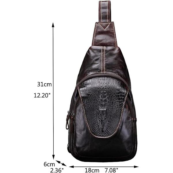 Axelremsväska i läder Crossbody-väska Herr Dam Resor Utomhussporter, Ryggsäckar