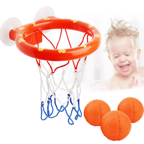 Vattenleksaker, baby, badleksaker för barn, bollbad, basketkorg, 3 bollar badleksaker för pojkar och flickor