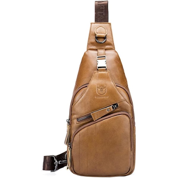 Axelremsväska i läder Crossbody Herr Dam Resor Utomhussporter, Ryggsäck