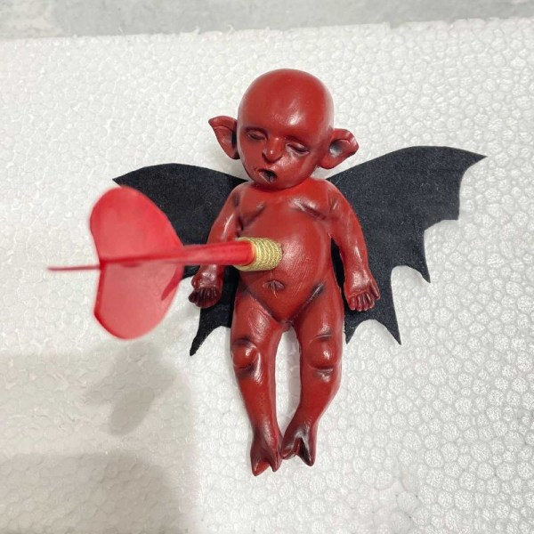 Dart Devil Magnetisk dörrdekoration Halloween Dart Hängande prydnad Staty Game Room Grön