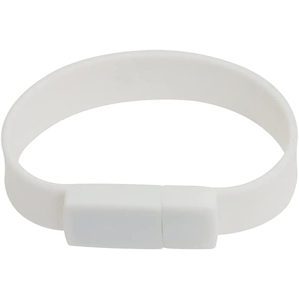 Bärbar vattentät armbandsdesign USB blixt, vit 128GB