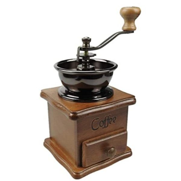 Vintage manuell kaffekvarn keramisk konisk burr bärbar handvev kaffemaskin