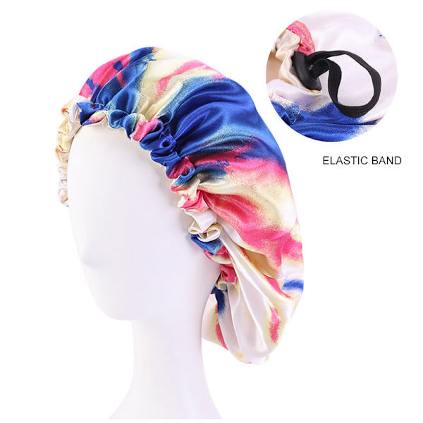 Tie-dye simuleringssilke cap (6 färger - vuxen 36cm)
