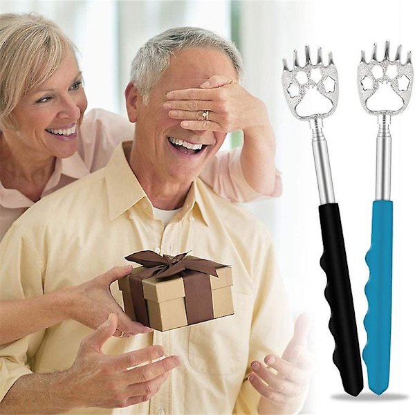 6st Back Scratcher, Massager, Rostfritt stål (svart)
