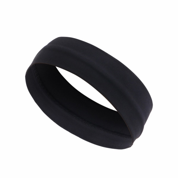 Svettavledande sportpannband i stretch (svart)