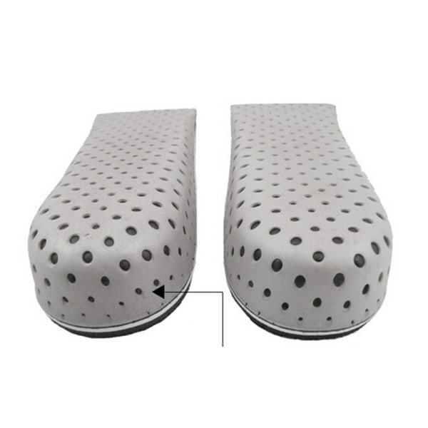 Unisex innersula Heel Lift Insert Shoe Pad Höjd Öka pad Grå 4,3 cm