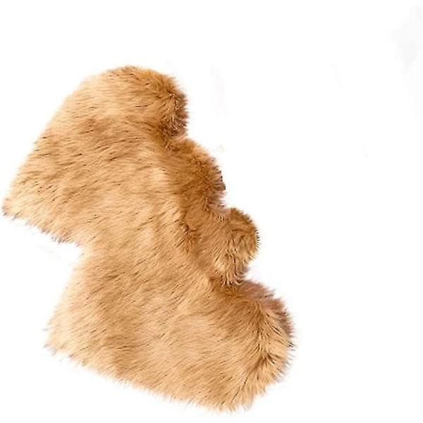 Faux fårskinnsmatta Faux Fleece Matta Fluffig Mjuk Långt Hår Dekorativ Stolsdyna Soffa