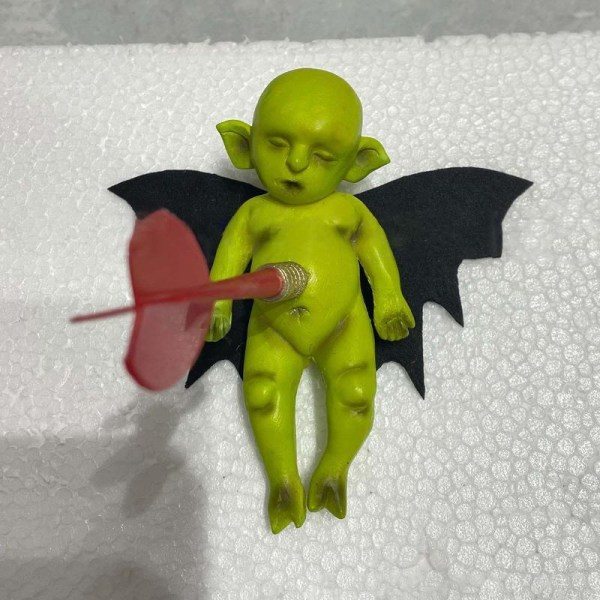Dart Devil Magnetisk dörrdekoration Halloween Dart Hängande prydnad Staty Game Room Grön