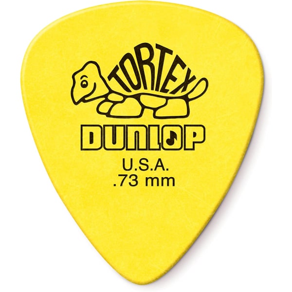 Standard .73 mm Yellow Guitar Pick - 12 förpackningar