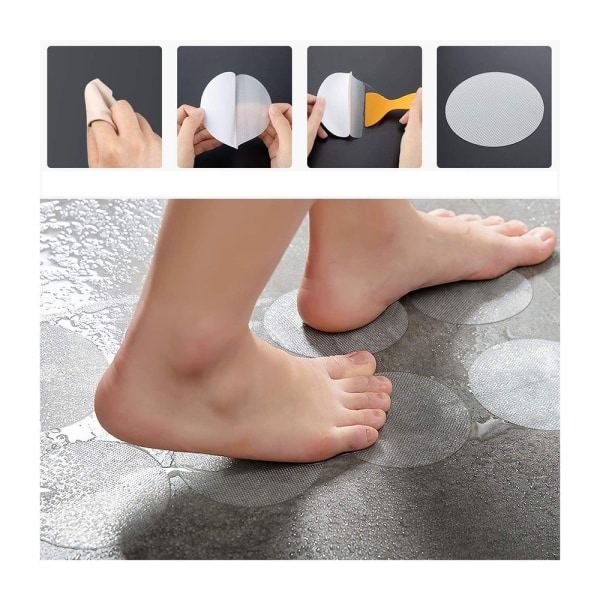 Halkskyddsmatta 20 st Duschmattor Rund 10cm