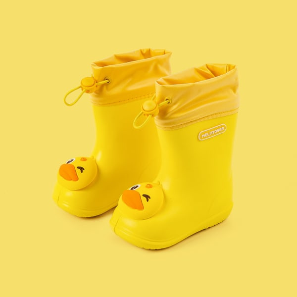 Flickor Pojkar Regnstövlar Vattentäta lätta gummistövlar Cute Duck Rain b