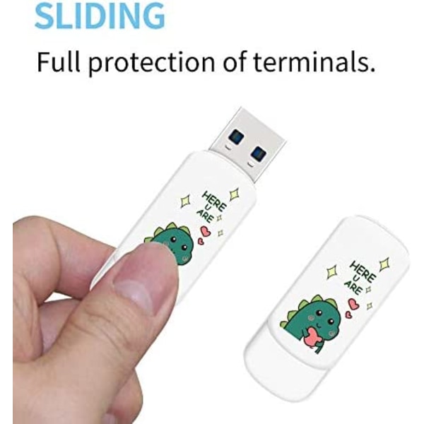 128 GB High Speed Thumb Drive Push and Pull med dinosaurie